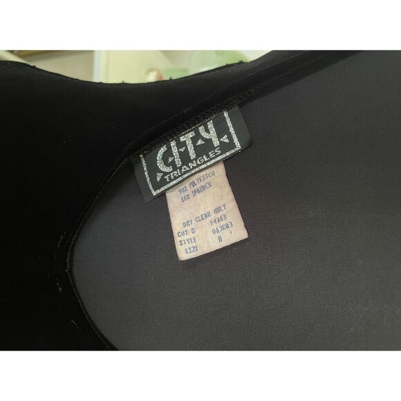 Vtg Women's Velvet Beaded Dress Medium Black Y2K 90s Prom Grunge Formal Party - Picture 7 of 7